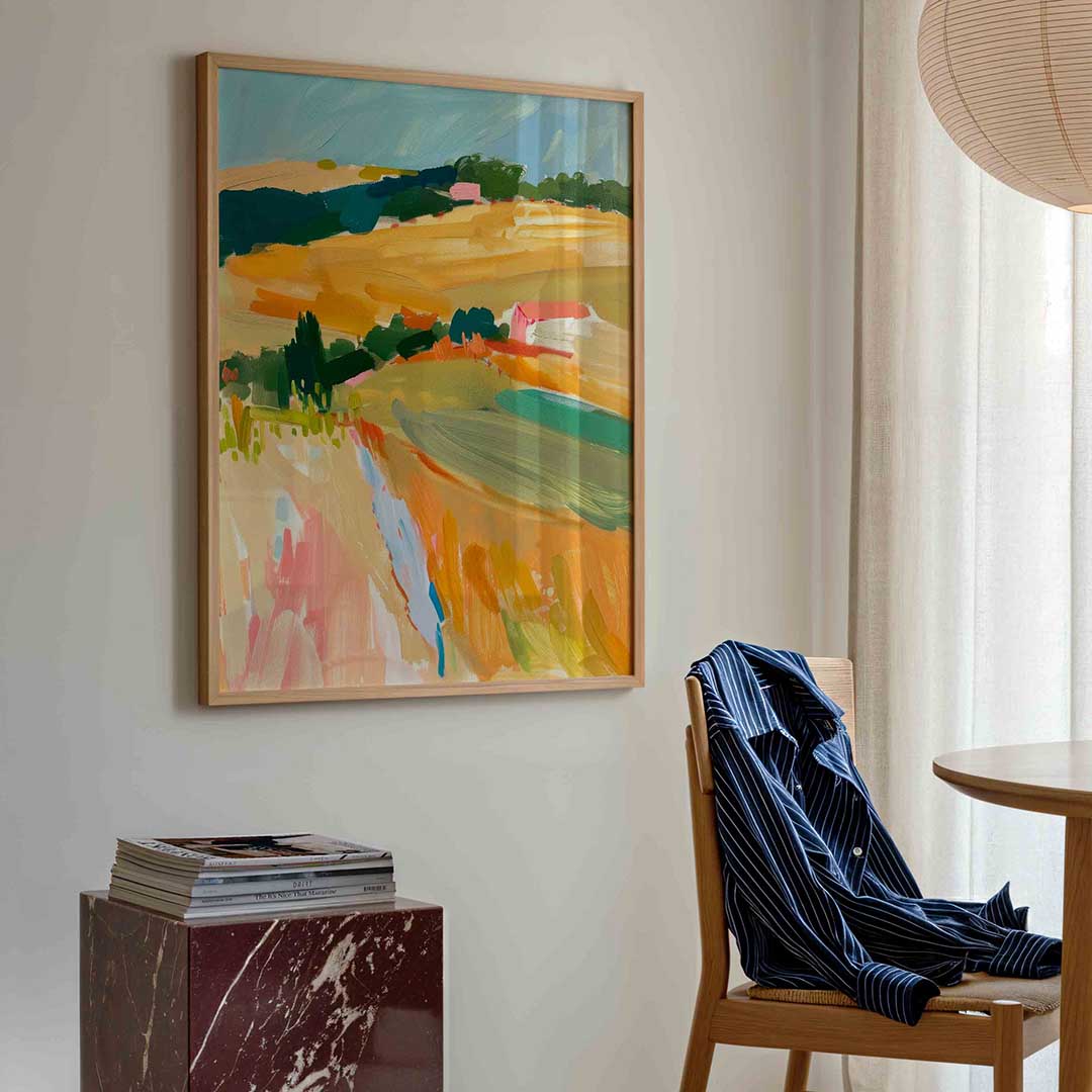 Landschap in warme tinten Poster