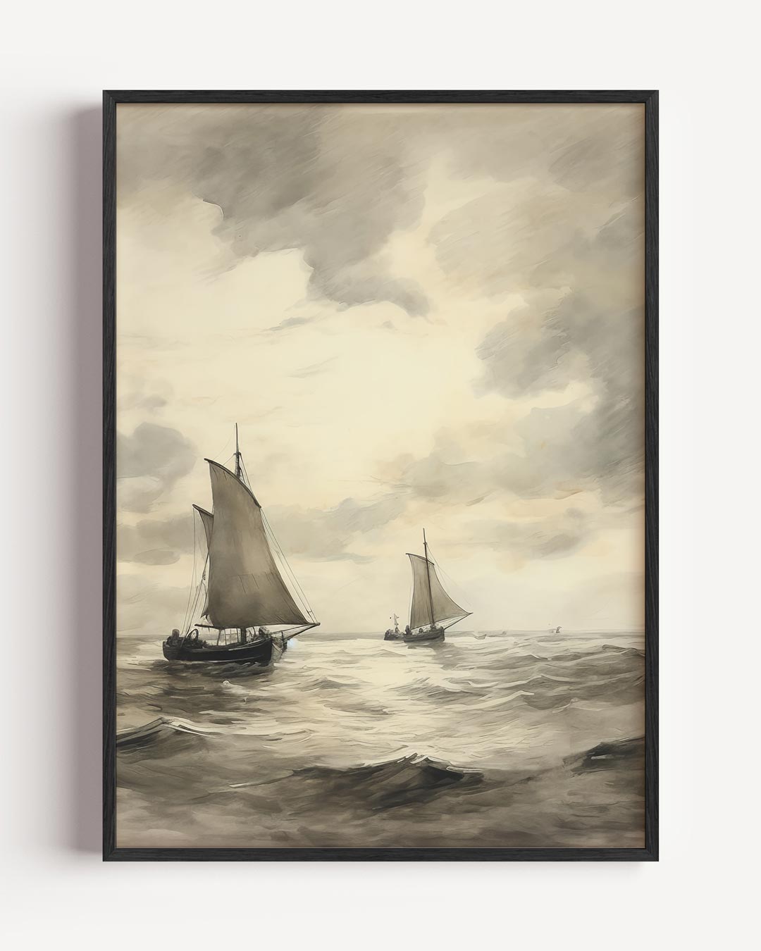 Zeilboten op de Rustige Zee Poster-WallArtistic