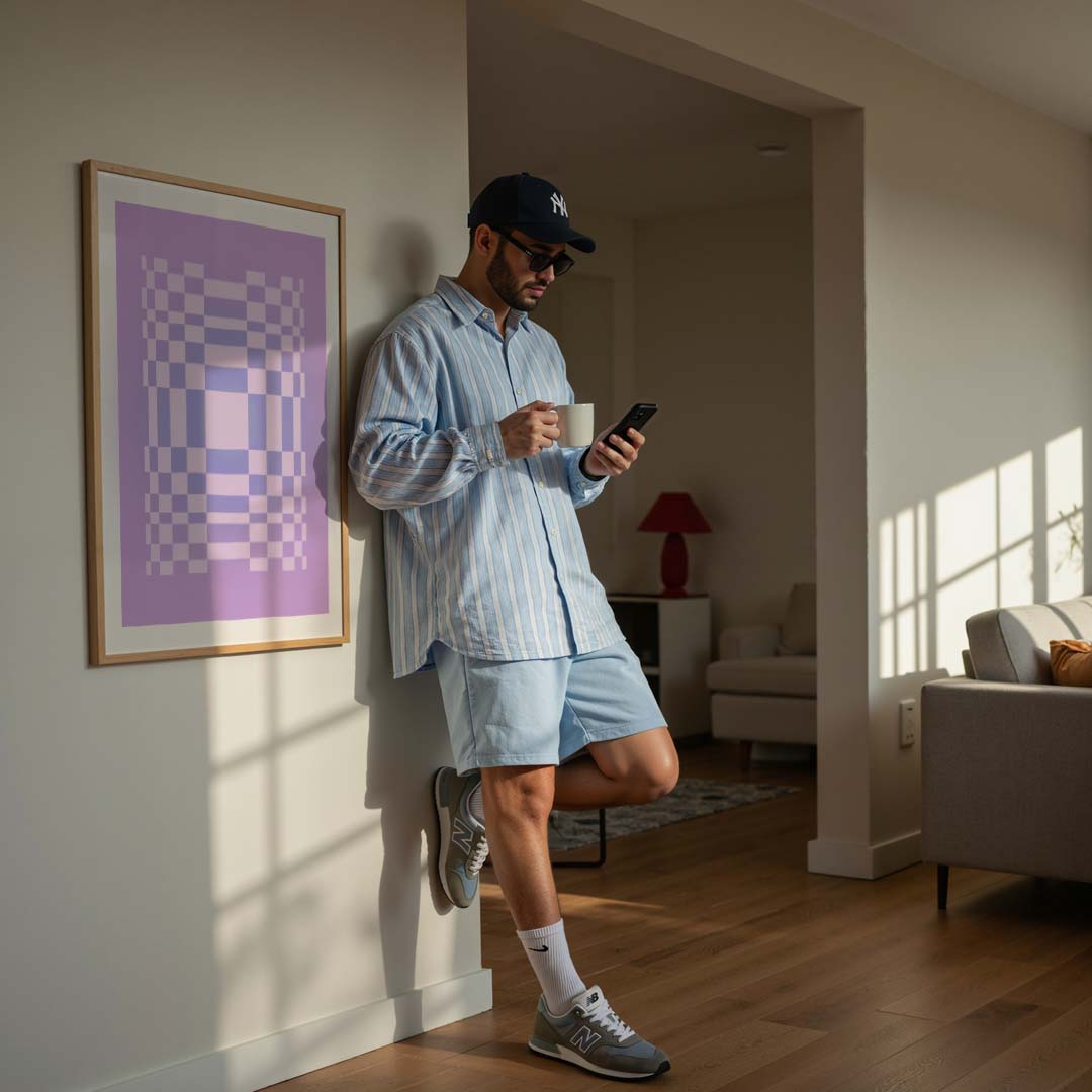 Stijlvolle Pastel Illusie Poster-WallArtistic