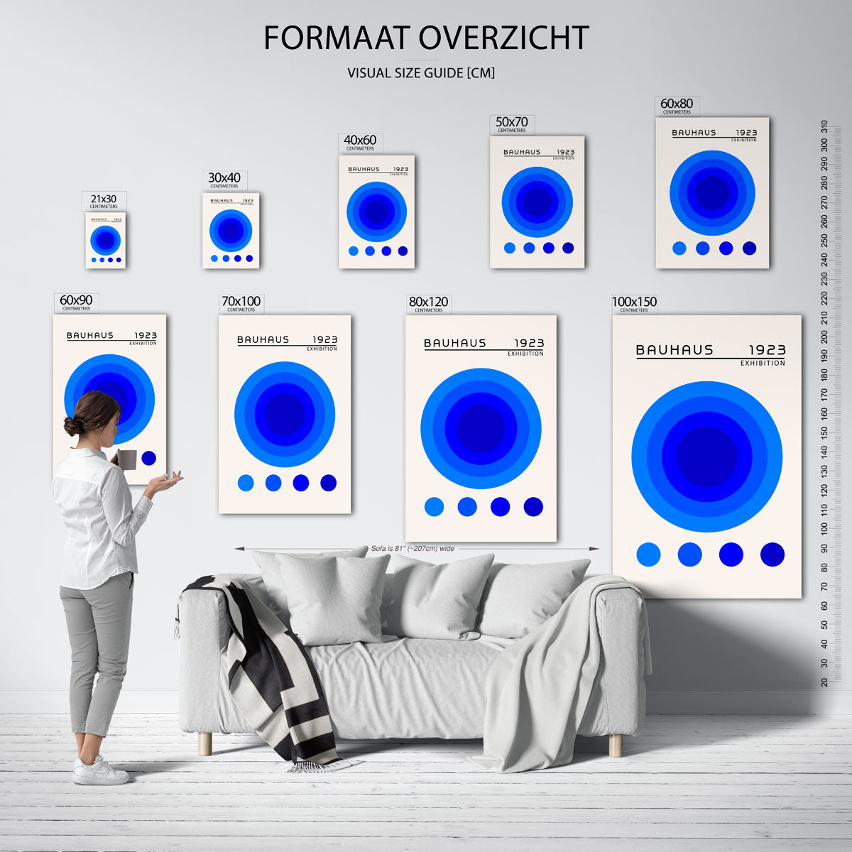 Cirkelvormen en lijnen Poster
