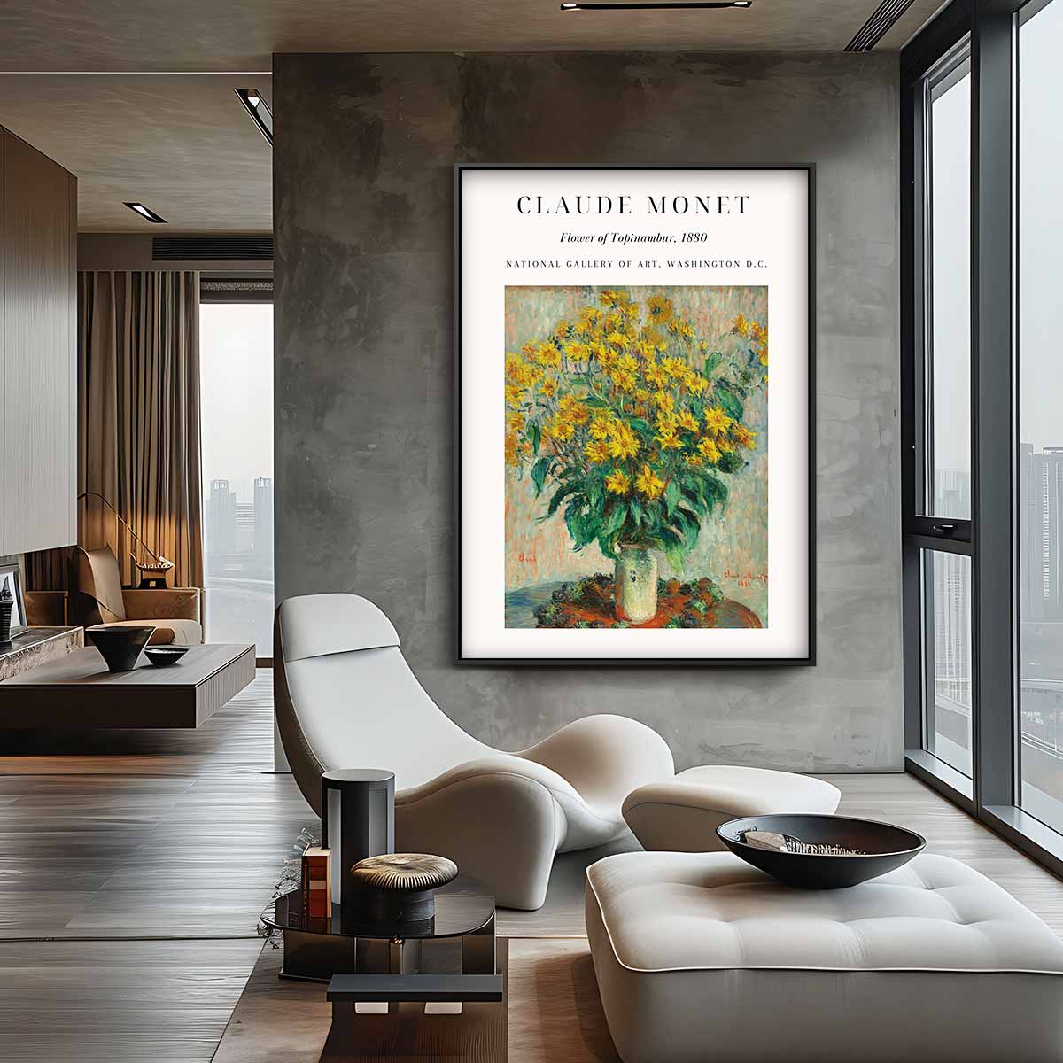 Zonnige Bloemenpracht in Vaas Kunstwerk-canvas-dibond-plexiglas-wanddecoratie-WallArtistic