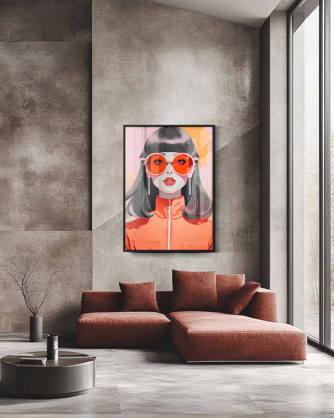 Stijlvolle Retro Vibes Kunstwerk-canvas-dibond-plexiglas-wanddecoratie-WallArtistic