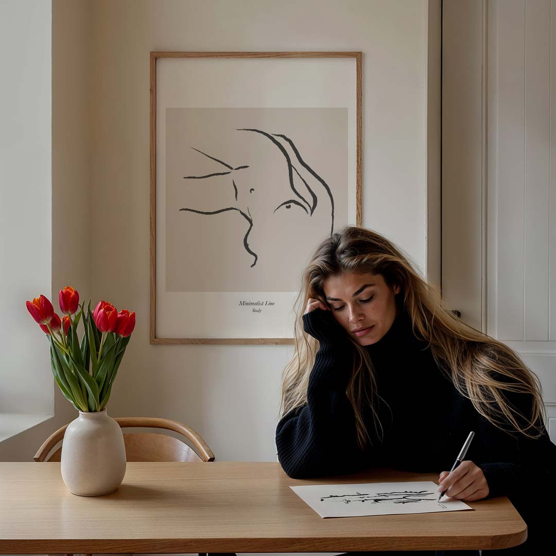 Minimalistische Lijn Kunst Poster-WallArtistic