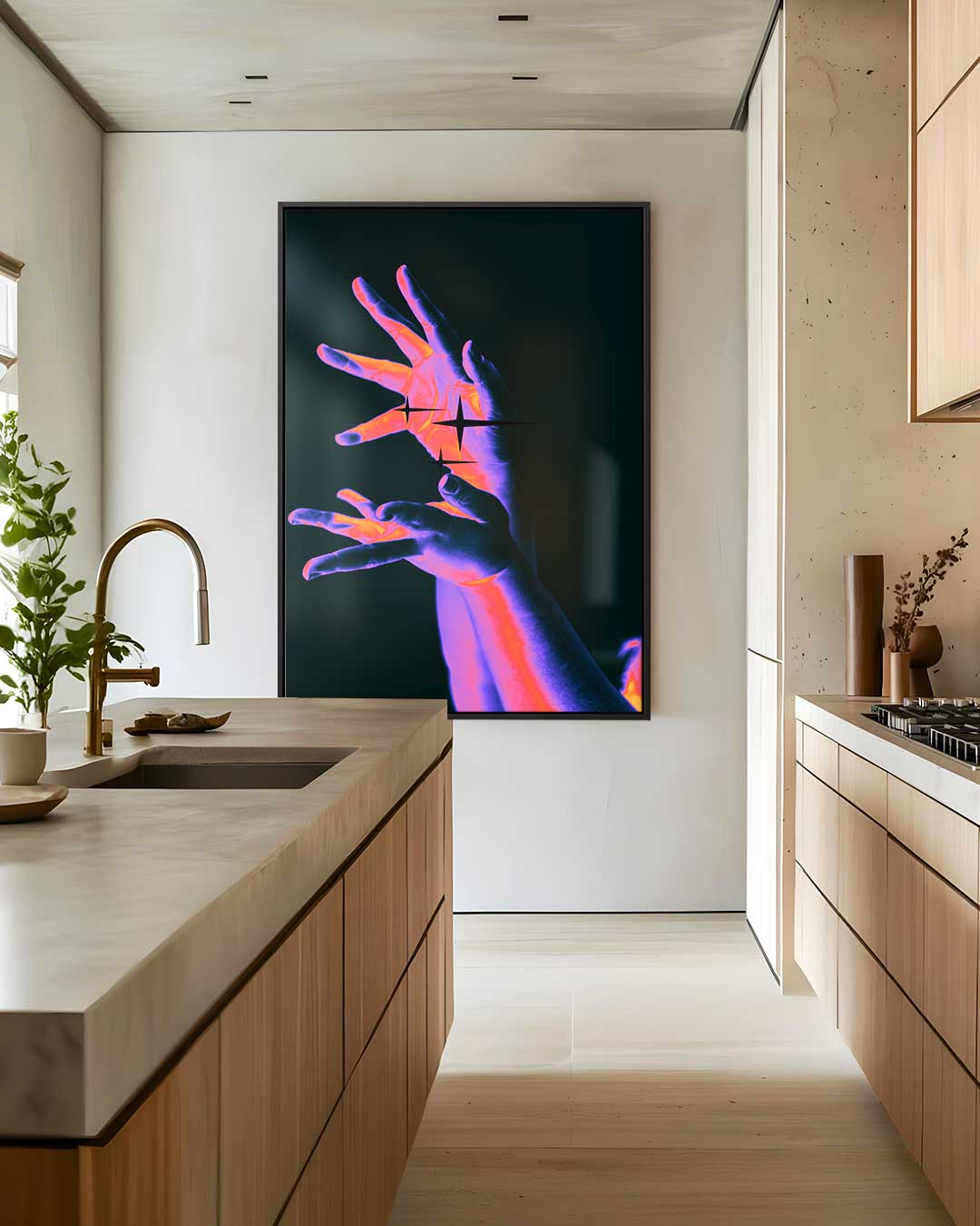 Mystieke Handbewegingen Kunstwerk-canvas-dibond-plexiglas-wanddecoratie-WallArtistic