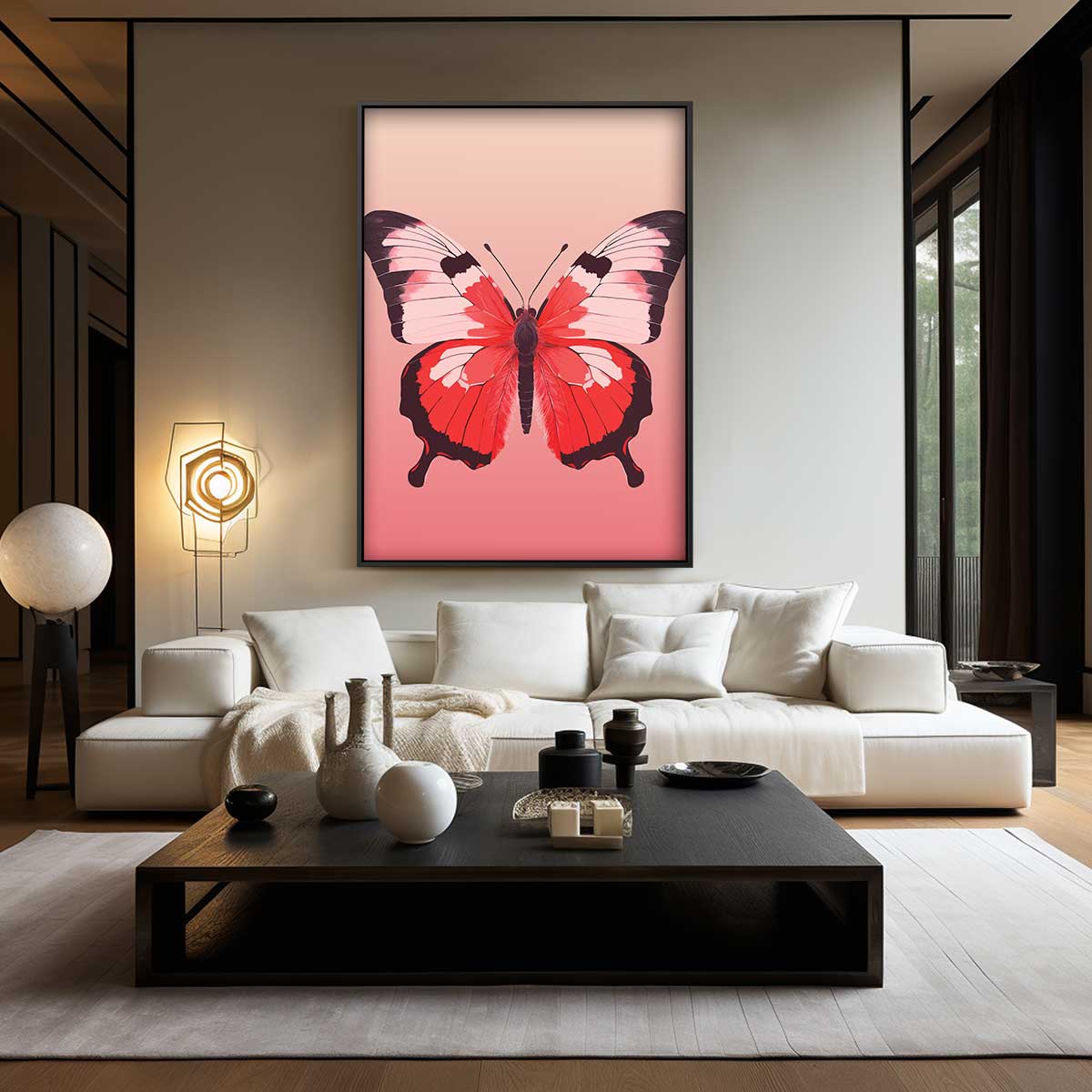 Rood Vleugelflits Kunstwerk-canvas-dibond-plexiglas-wanddecoratie-WallArtistic