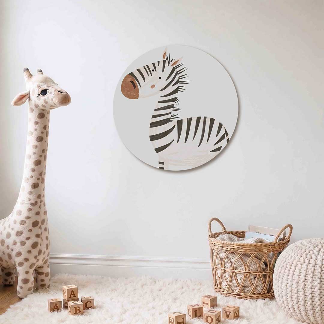 Zebra illustratie Muurcirkel