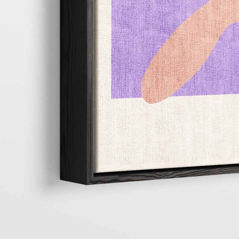 Zachte Vorm op Paarse Achtergrond Kunstwerk-canvas-dibond-plexiglas-wanddecoratie-WallArtistic
