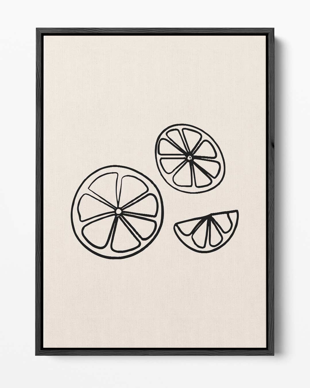 Zomerse Citrus Slices Illustratie Kunstwerk-canvas-dibond-plexiglas-wanddecoratie-WallArtistic