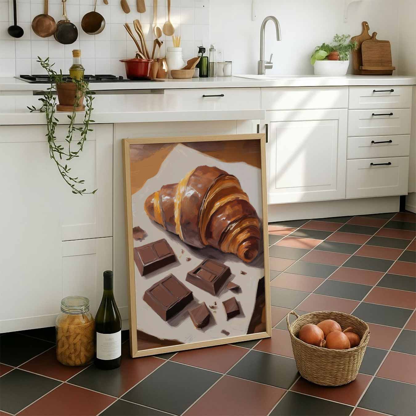 Chocolade Croissant Poster-WallArtistic