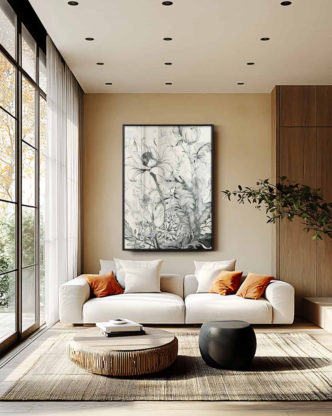 Botanische Bloemenpracht Kunstwerk-canvas-dibond-plexiglas-wanddecoratie-WallArtistic