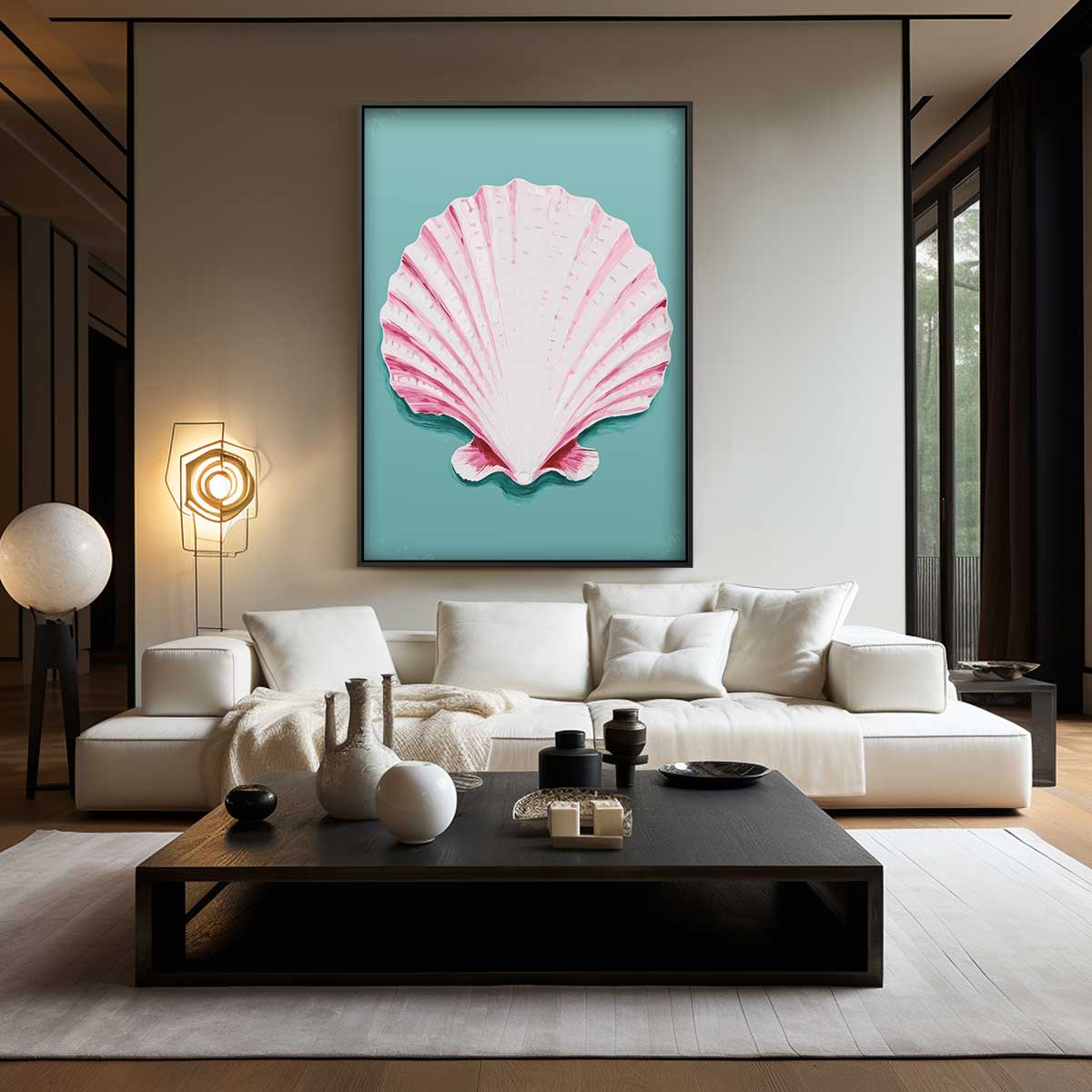 Schelp op Zee Kunstwerk-canvas-dibond-plexiglas-wanddecoratie-WallArtistic