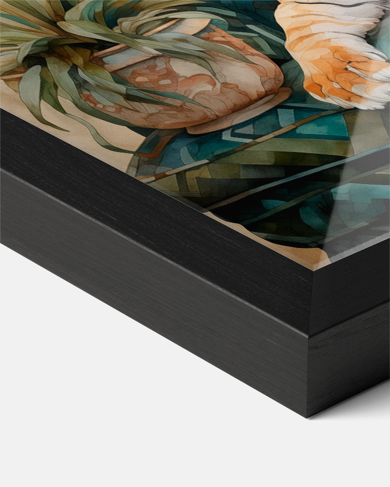 Wilde Ziel Tijger Poster-WallArtistic