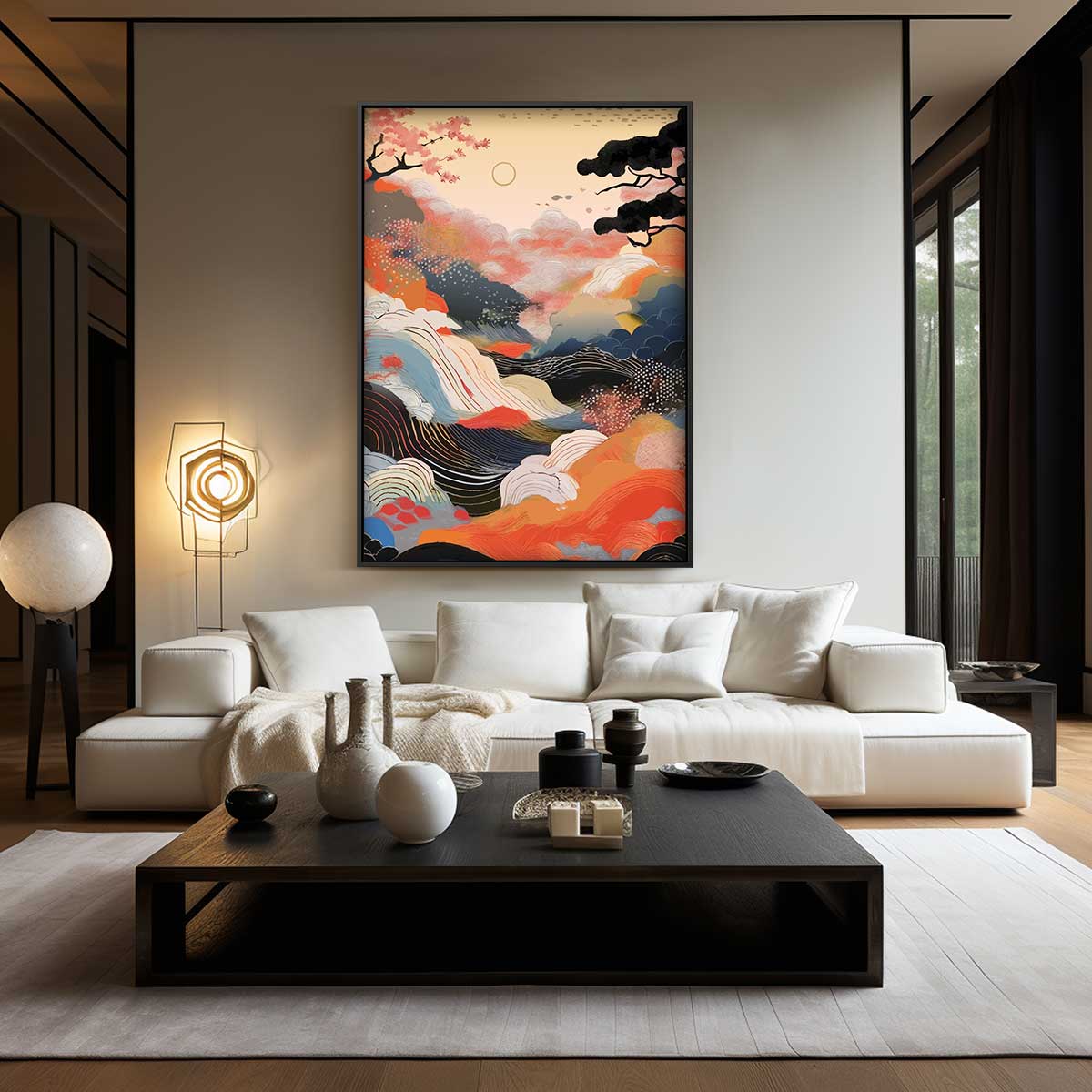 Kleurrijke Horizon Kunstwerk-canvas-dibond-plexiglas-wanddecoratie-WallArtistic