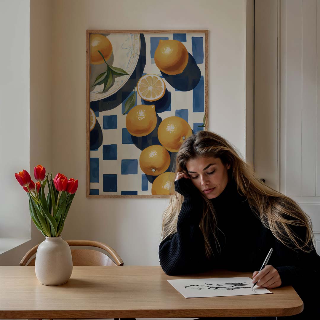 Zonnige Citroenen Poster-WallArtistic