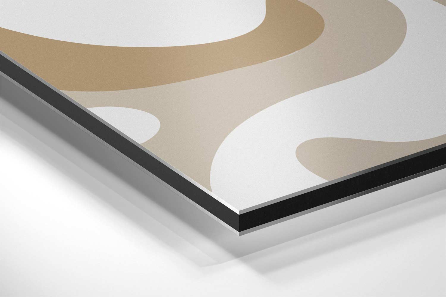 Golvende Aardetinten Wandprint Kunstwerk-canvas-dibond-plexiglas-wanddecoratie-WallArtistic