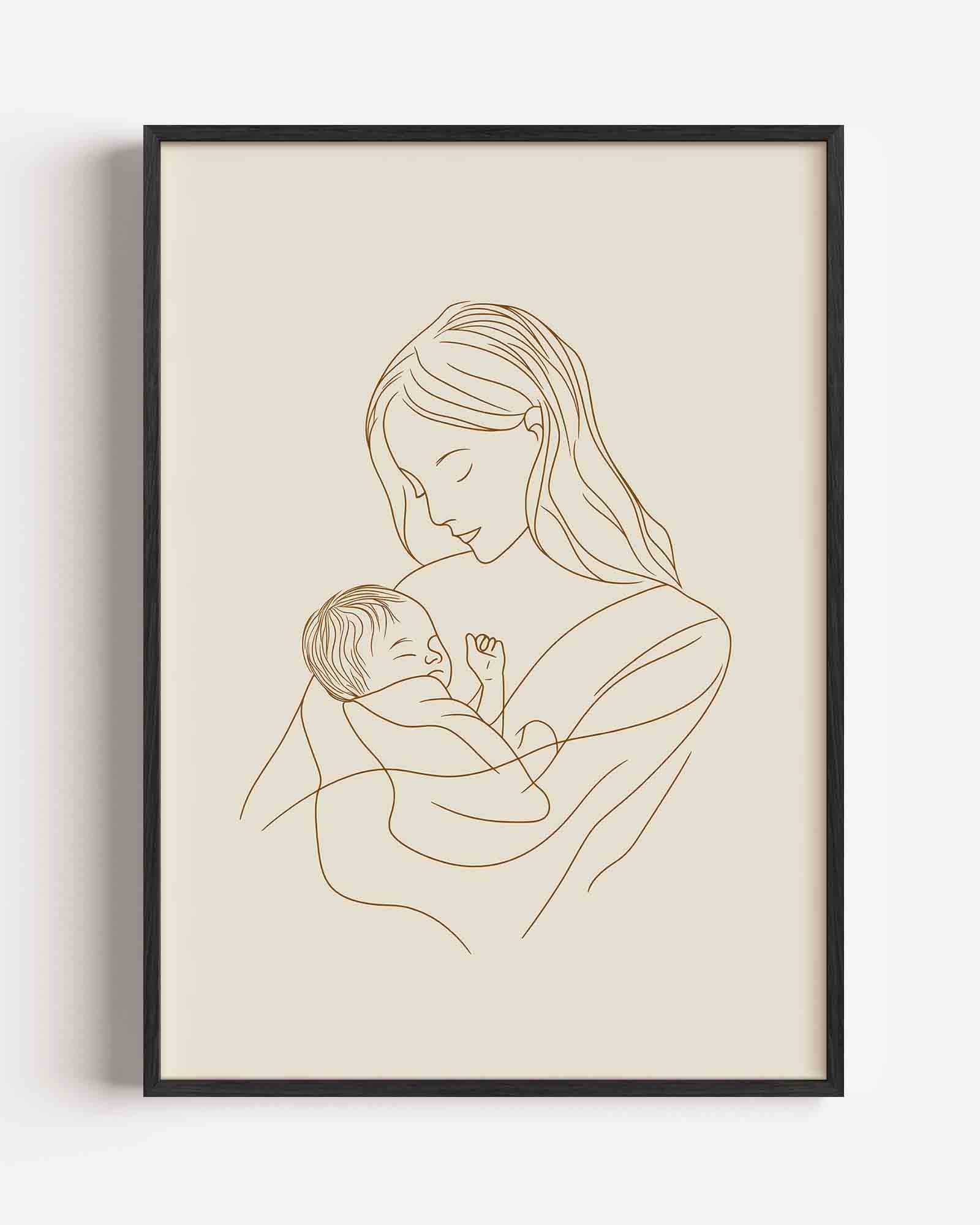 Moeder en kind Poster