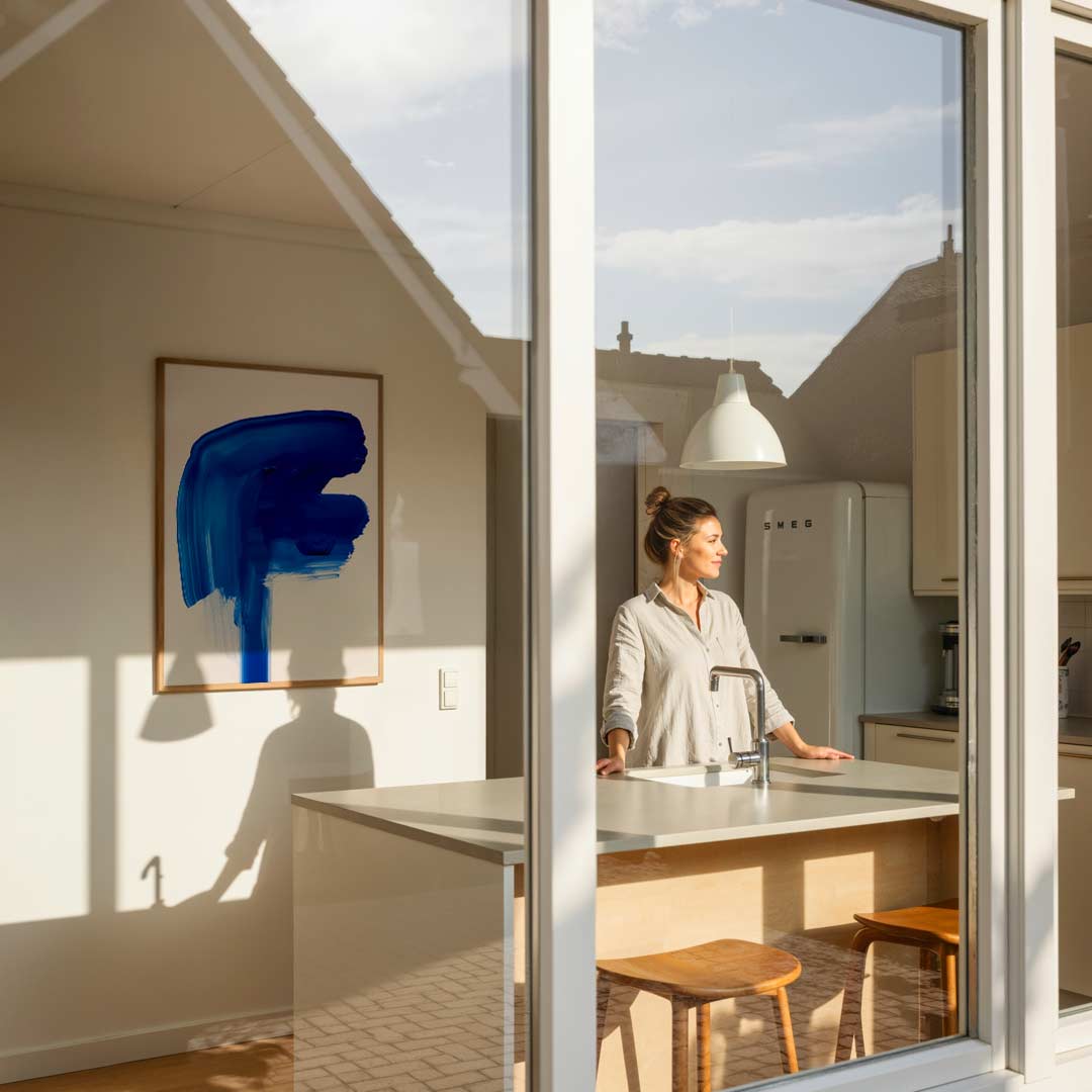 Artistieke Blauwe Abstractie Poster-WallArtistic