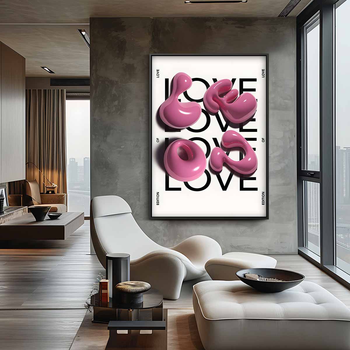 Liefde in Vormen Kunstwerk-canvas-dibond-plexiglas-wanddecoratie-WallArtistic