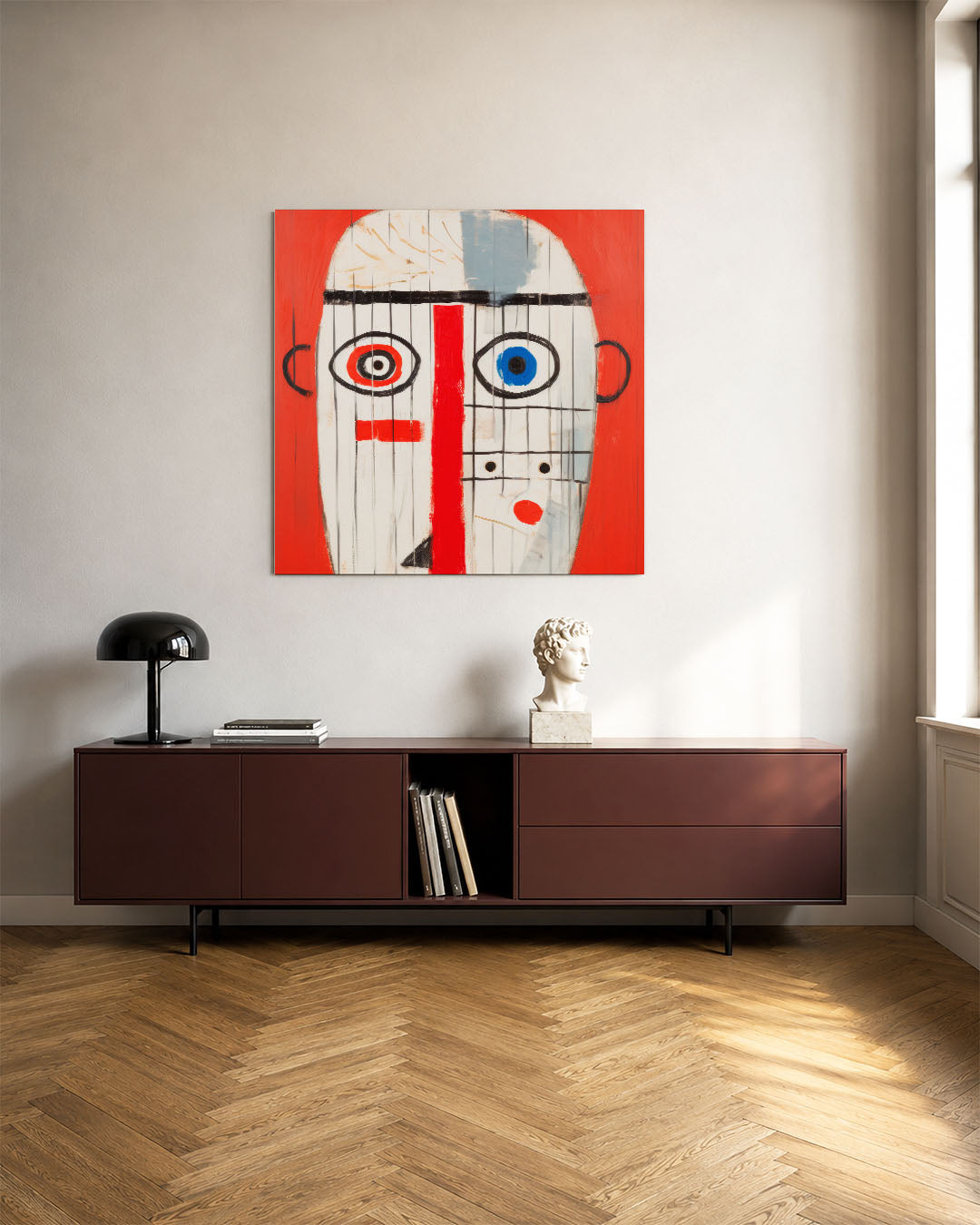 Geometrisch portret Kunstwerk