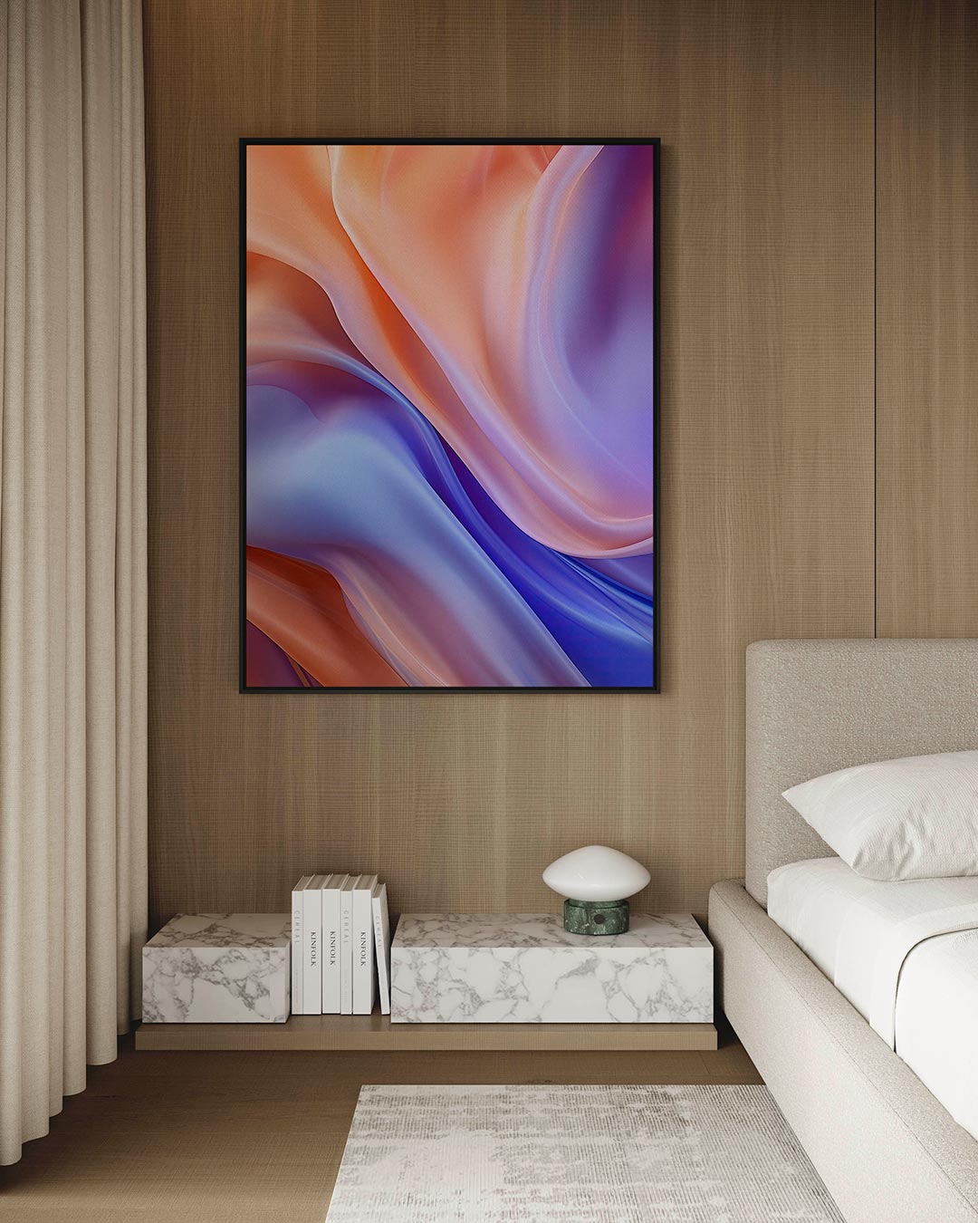 Vloeiende kleuren golf Kunstwerk