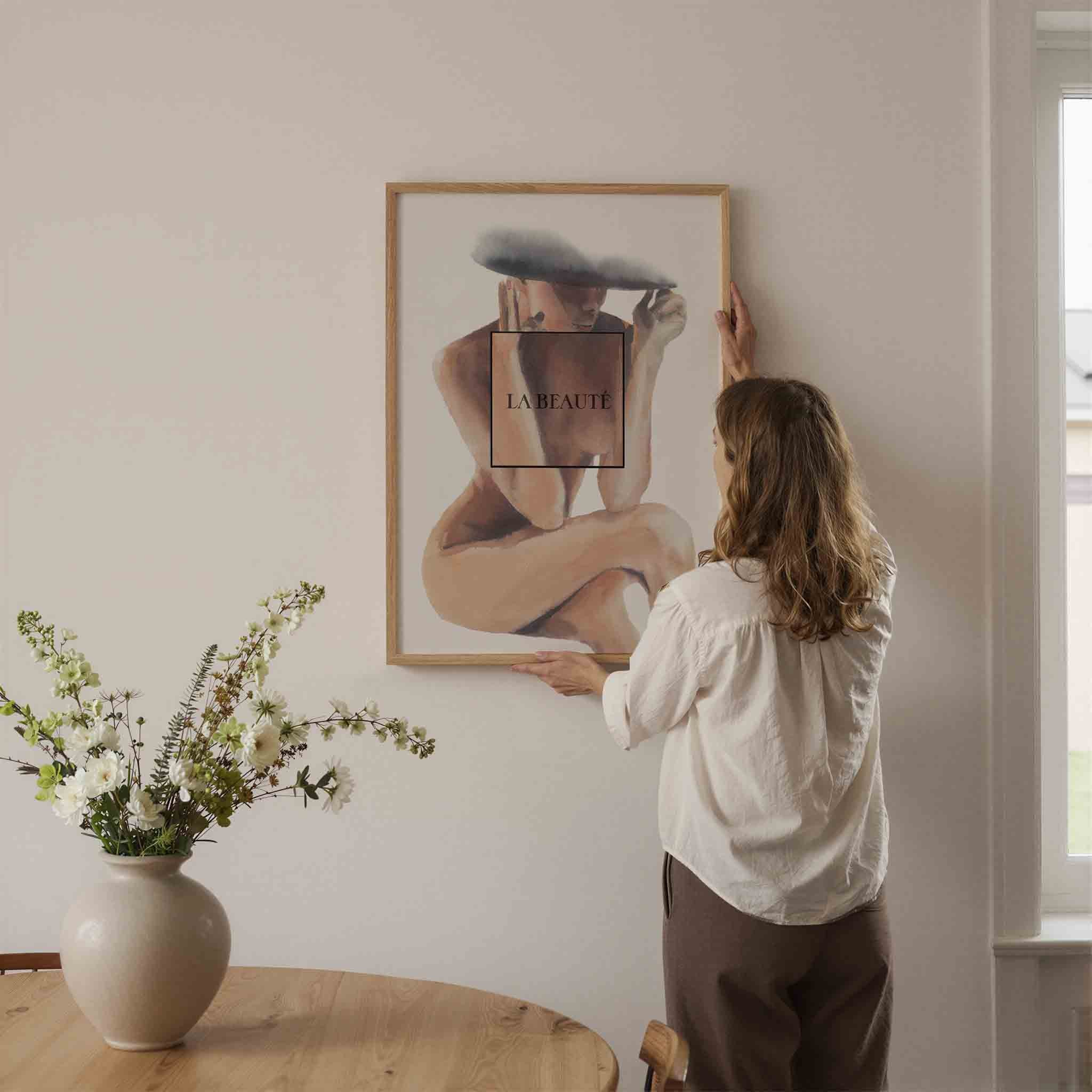 Vrouw met hoed Poster