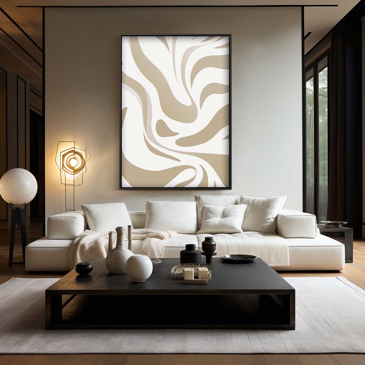 Golvend Zandpatroon Kunstwerk-canvas-dibond-plexiglas-wanddecoratie-WallArtistic