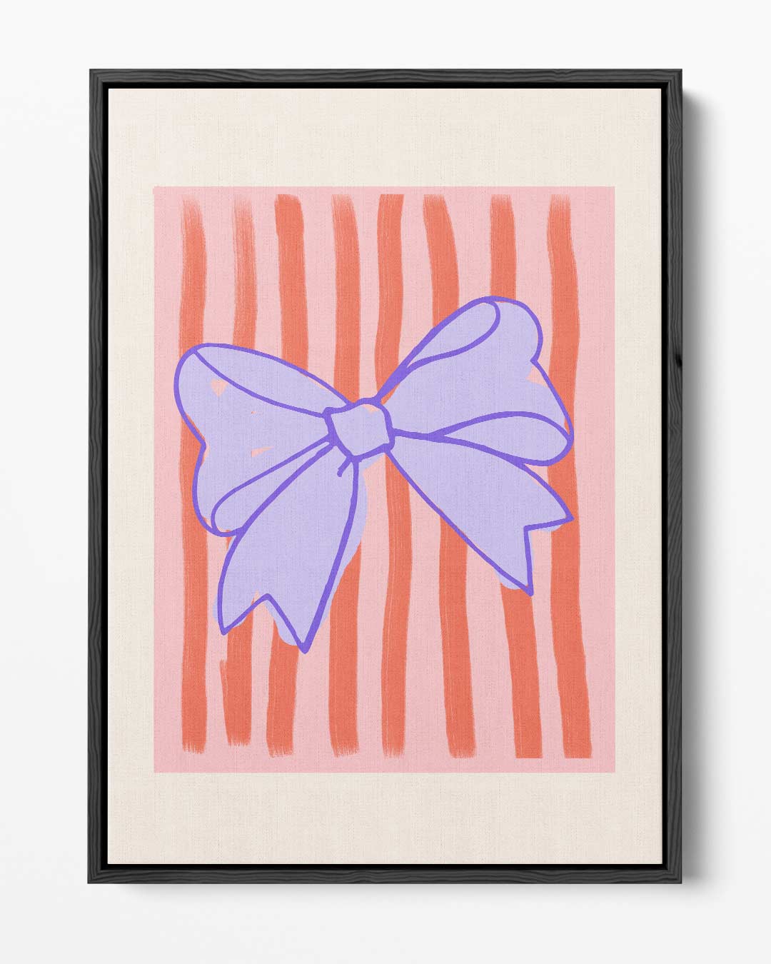 Vrolijke Strik met Strepen Kunstwerk-canvas-dibond-plexiglas-wanddecoratie-WallArtistic