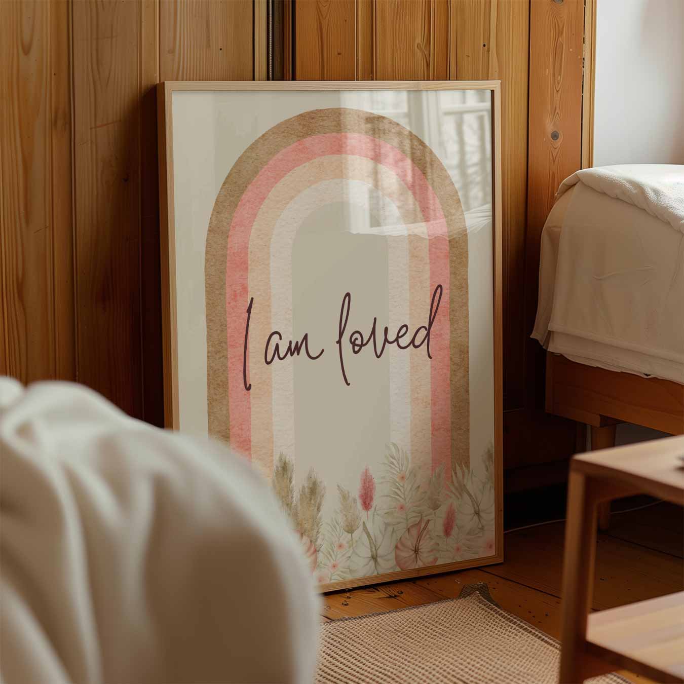 Boho Regenboog Poster met Inspirerende Quote Poster