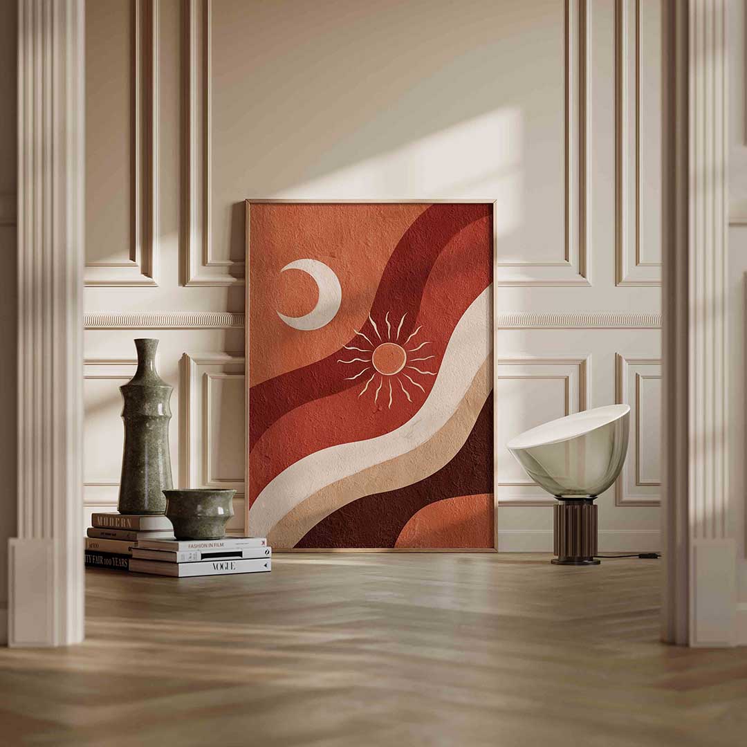 Maan en zon Poster