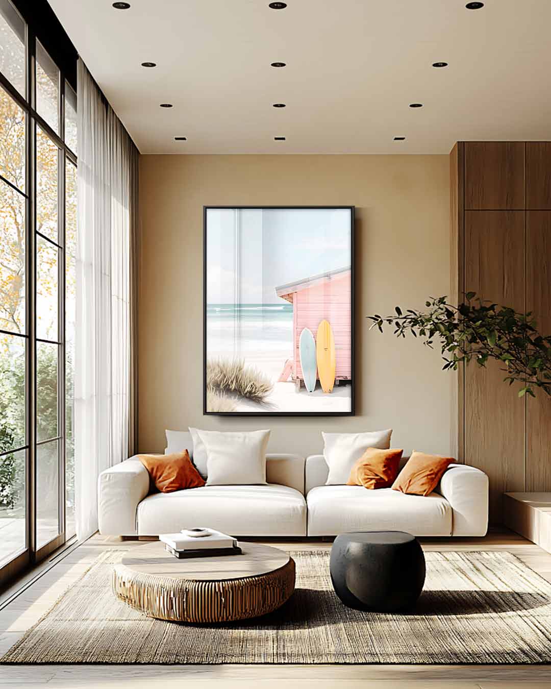 Zomerse Strandvibes Kunstwerk-canvas-dibond-plexiglas-wanddecoratie-WallArtistic