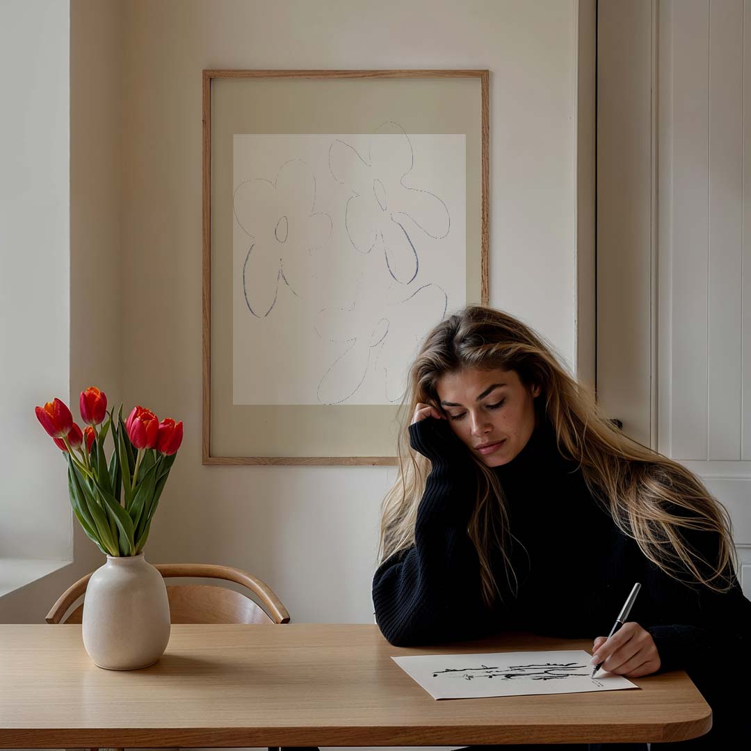 Bloemige Minimalistische Poster-WallArtistic