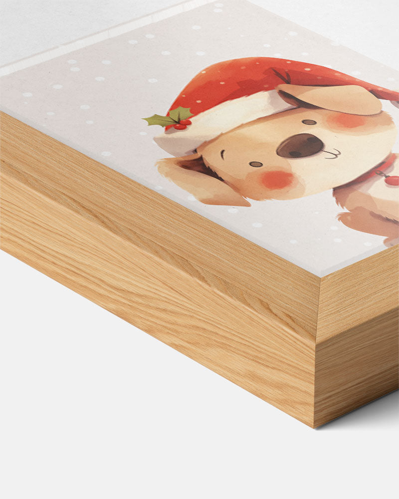 Schattige Kerst Puppy Poster