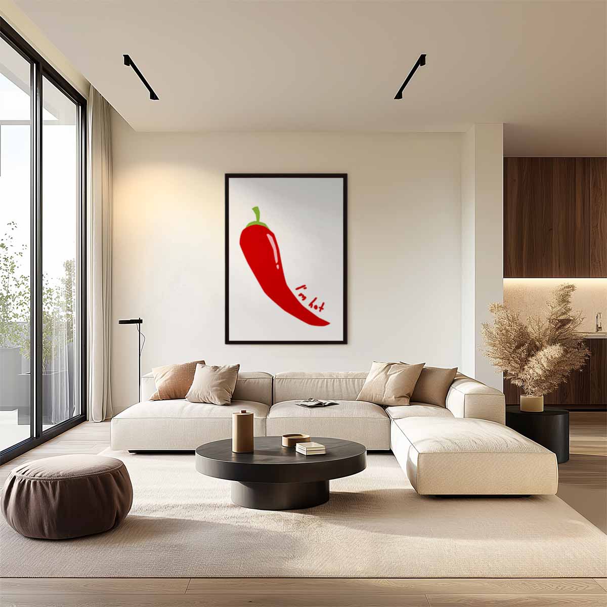 Pittige Paprika Kunstwerk-canvas-dibond-plexiglas-wanddecoratie-WallArtistic