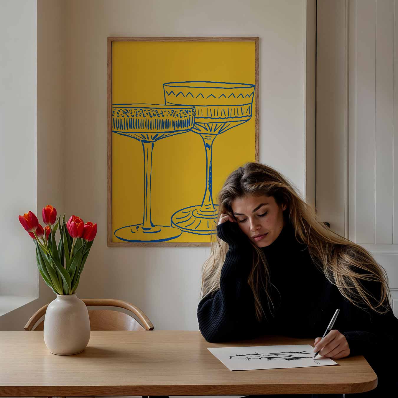 Stijlvolle Cocktailglazen Poster