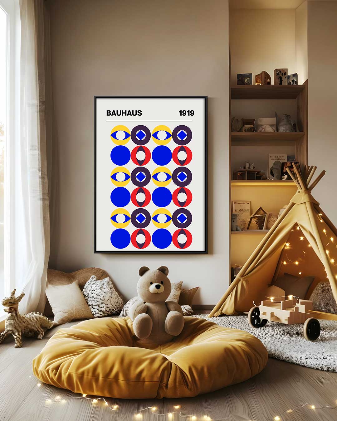 Bauhaus 1919 Revival Poster Kunstwerk-canvas-dibond-plexiglas-wanddecoratie-WallArtistic