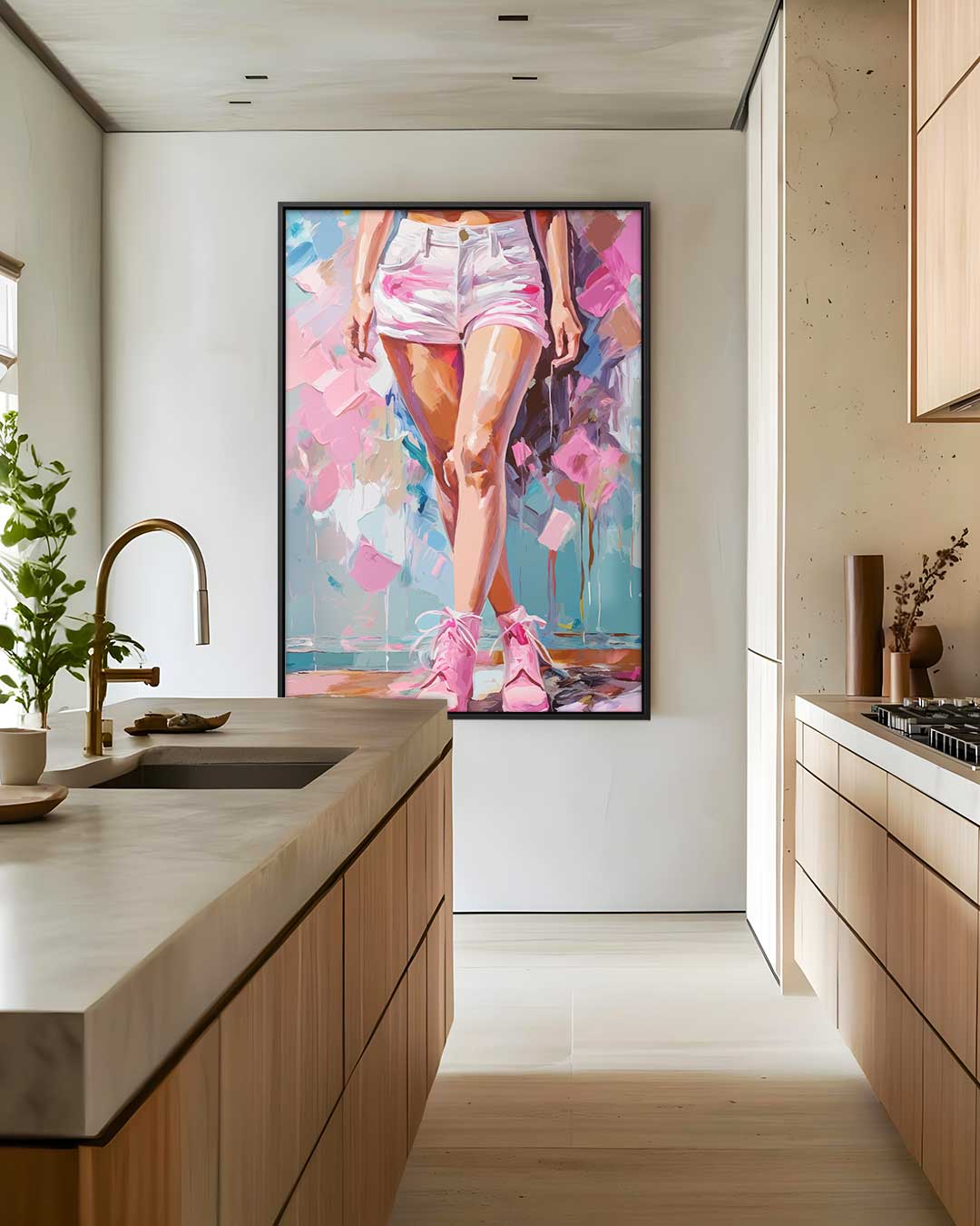 Stijlvolle Zomerwandeling Kunstwerk-canvas-dibond-plexiglas-wanddecoratie-WallArtistic