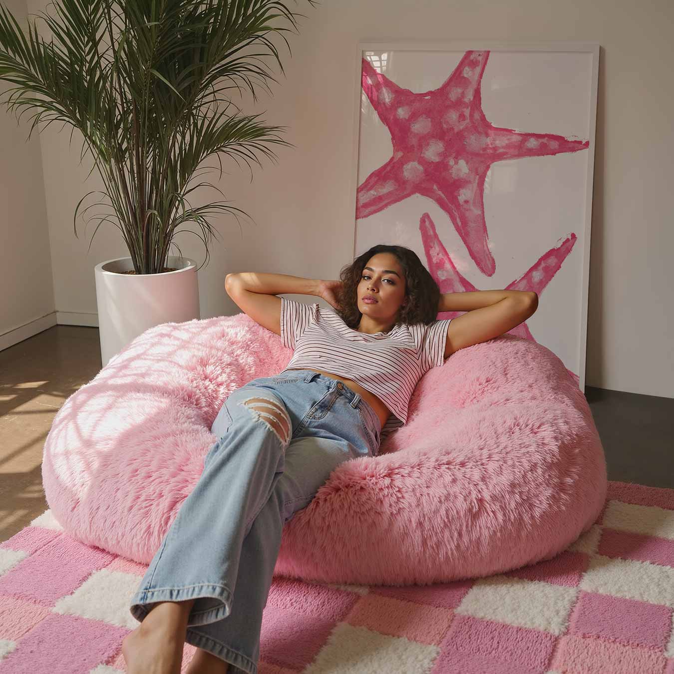 Roze Zeesterren Poster-WallArtistic