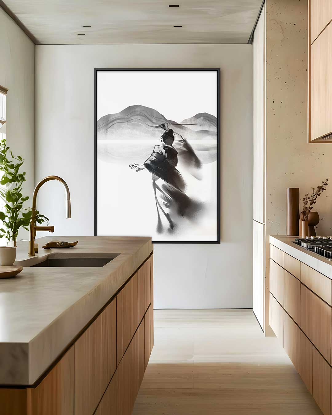 Krachtige Strijd in Stilte Kunstwerk-canvas-dibond-plexiglas-wanddecoratie-WallArtistic