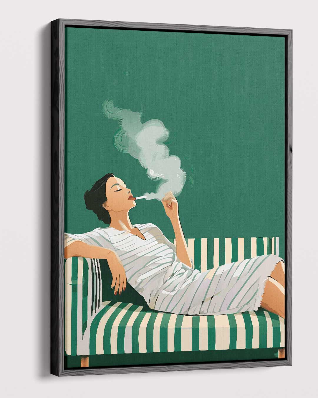 Chill Moment op de Bank Kunstwerk-canvas-dibond-plexiglas-wanddecoratie-WallArtistic