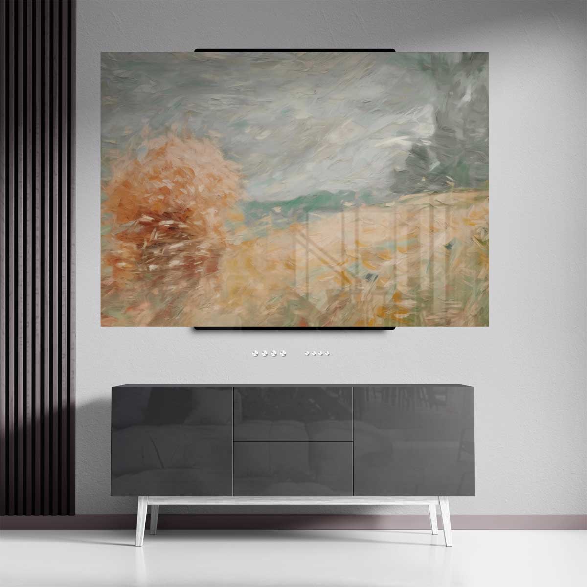 Zomers Veld in Pastel Kunstwerk-canvas-dibond-plexiglas-wanddecoratie-WallArtistic