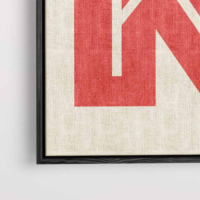 Abstract Rood K-monogram Kunstwerk-canvas-dibond-plexiglas-wanddecoratie-WallArtistic
