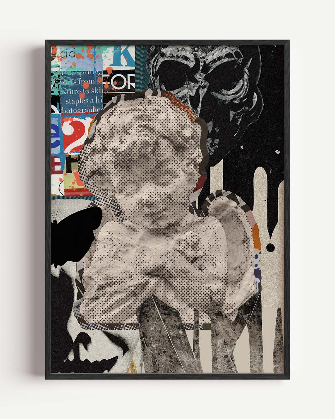 Engelachtige Collage met Contrast en Symboliek Posters-WallArtistic