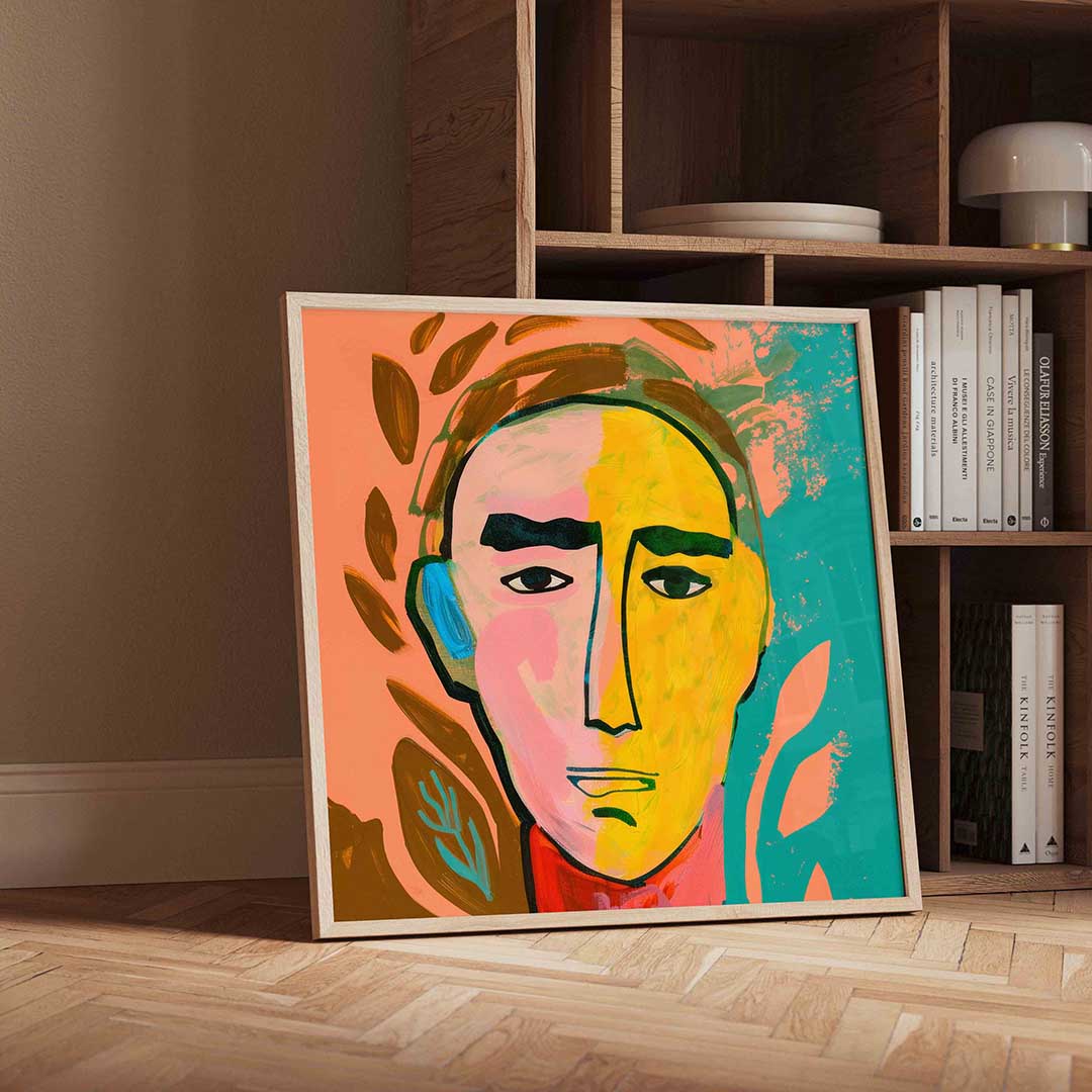 Abstracte gezichten Poster