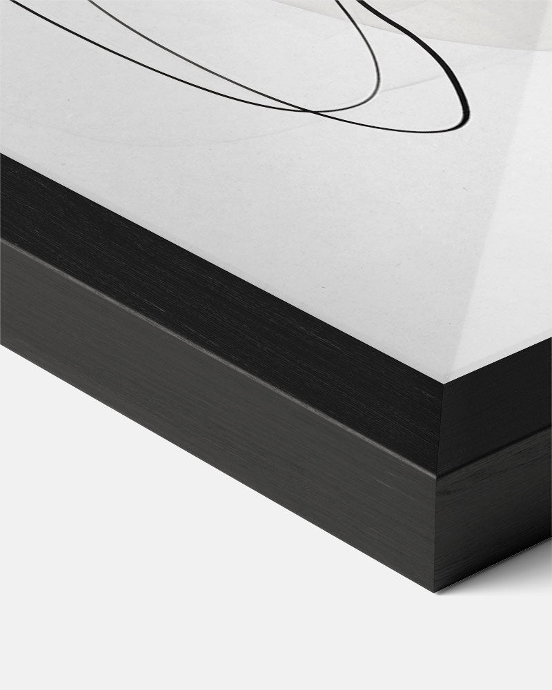 Minimalistische Zwart-Wit Abstracte Poster-WallArtistic