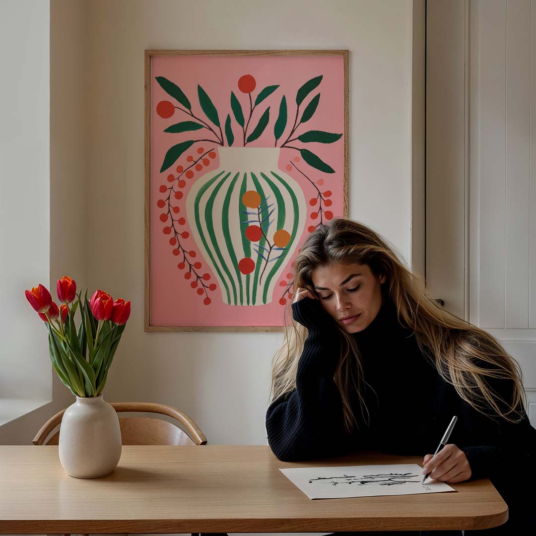 Bloemenvaas Kunstposter-WallArtistic