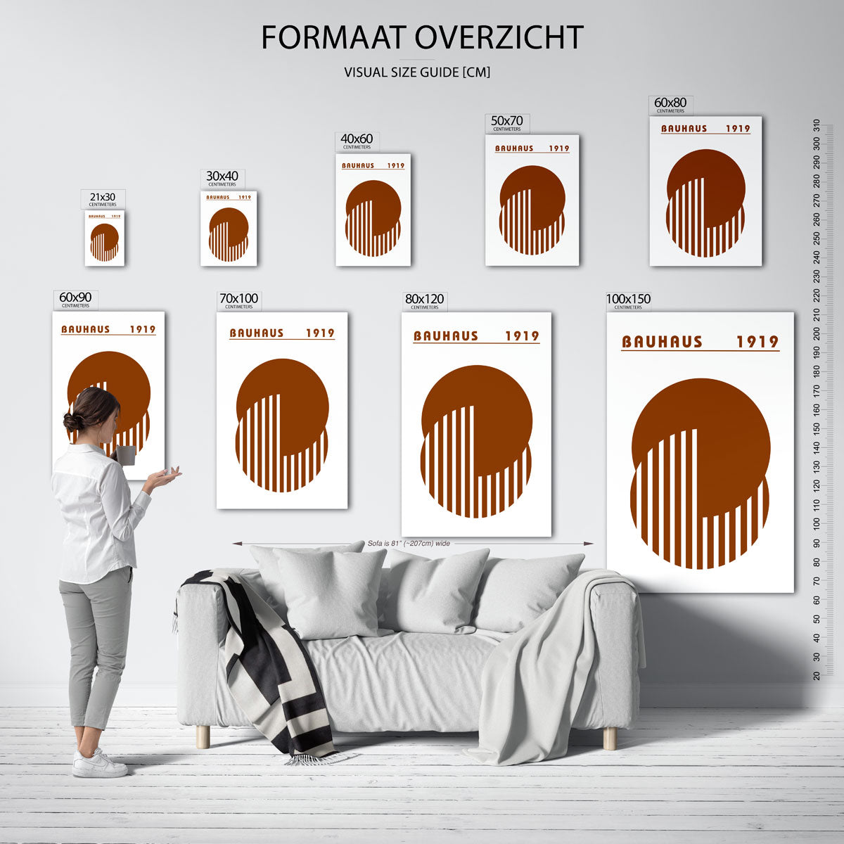 Cirkel en lijnen Poster