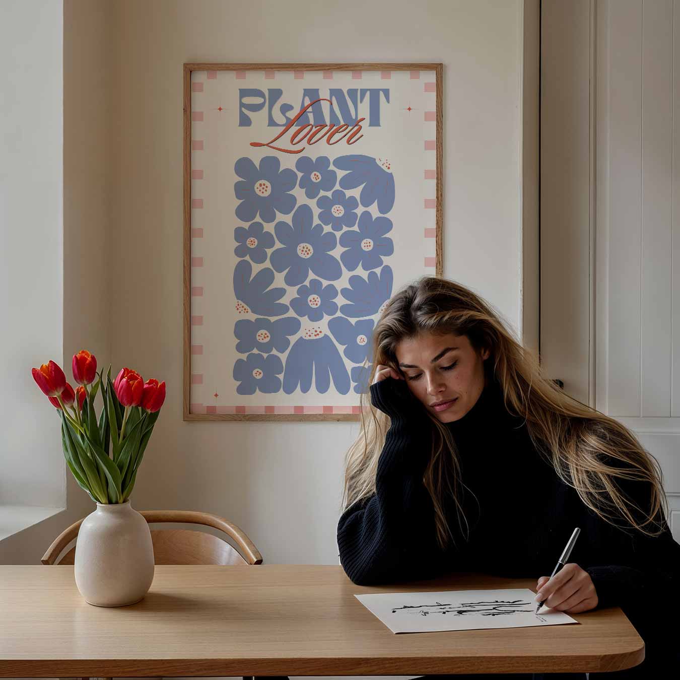 Bloemenliefhebber Poster-WallArtistic