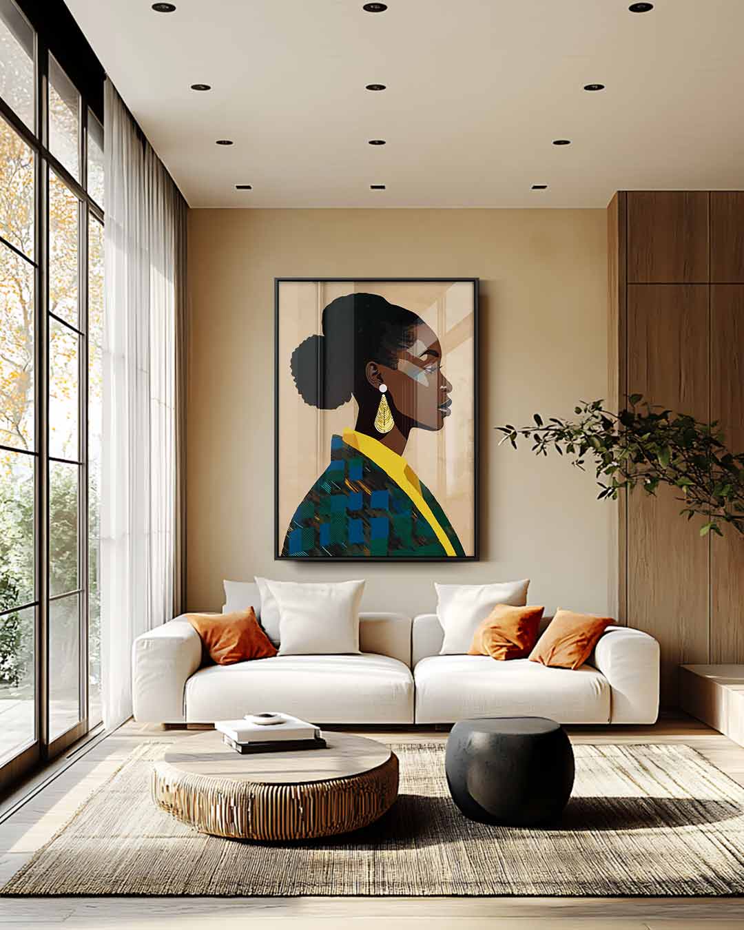 Tijdloze Elegantie in Kleur Kunstwerk-canvas-dibond-plexiglas-wanddecoratie-WallArtistic