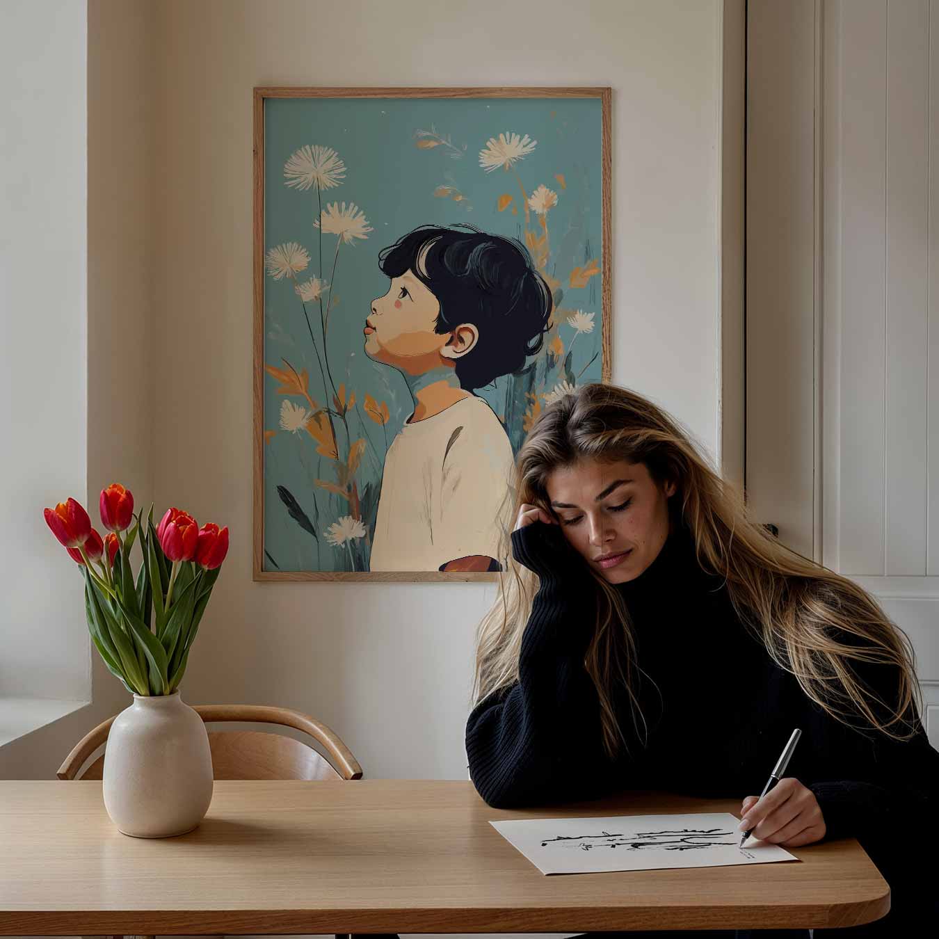 Dromerige Bloemen Jongensposter