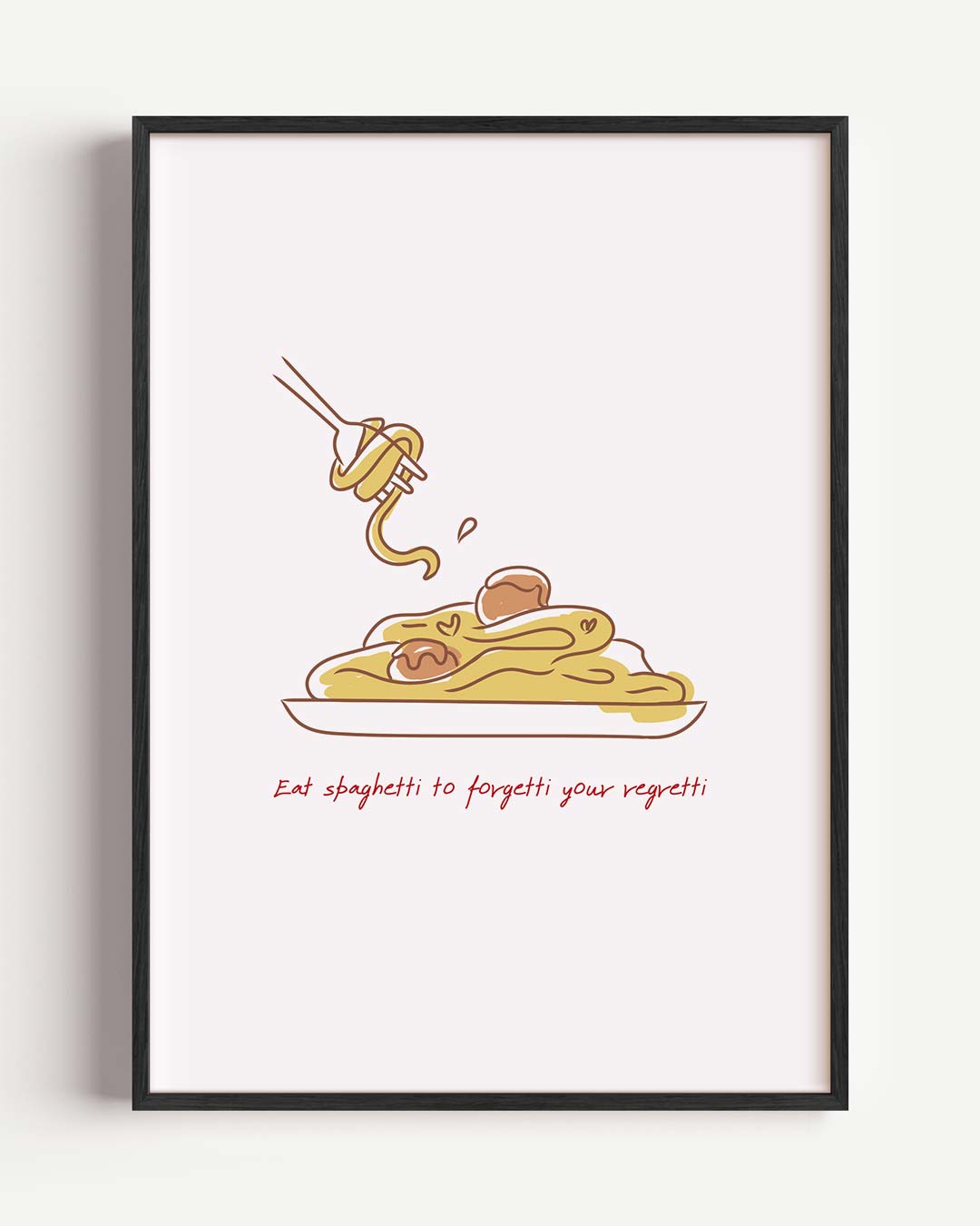 Spaghetti Happiness Poster-WallArtistic
